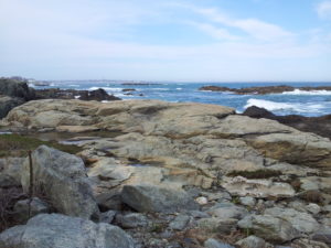 cliff walk rocks and ocean